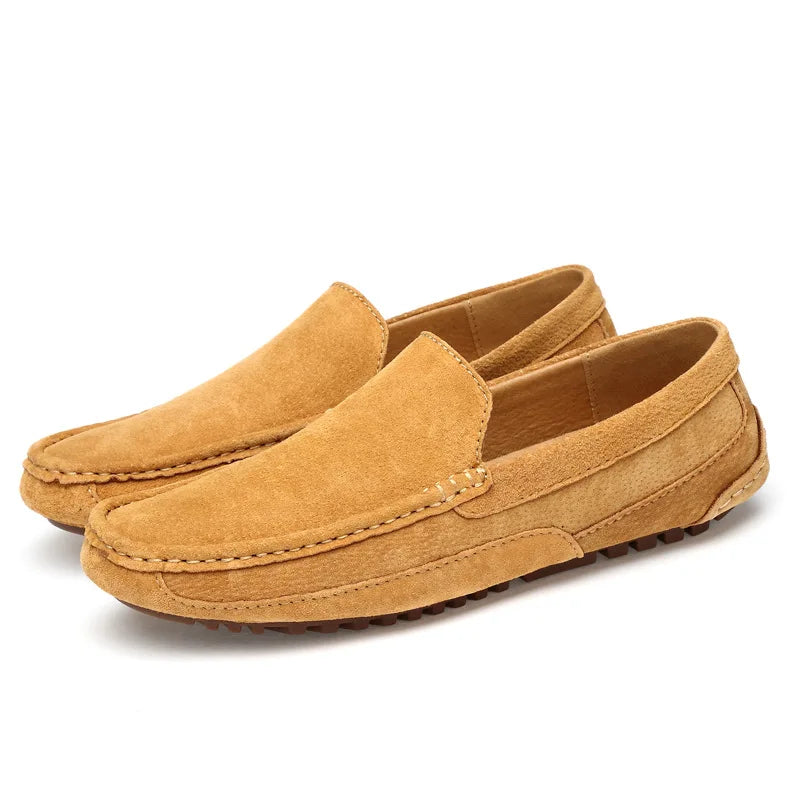 Suede Leather Man Loafers Luxury 2021 Casual Shoes For Men Boat Shoes Handmade Men Slipon Driving Shoes Male Moccasins Zapatos99