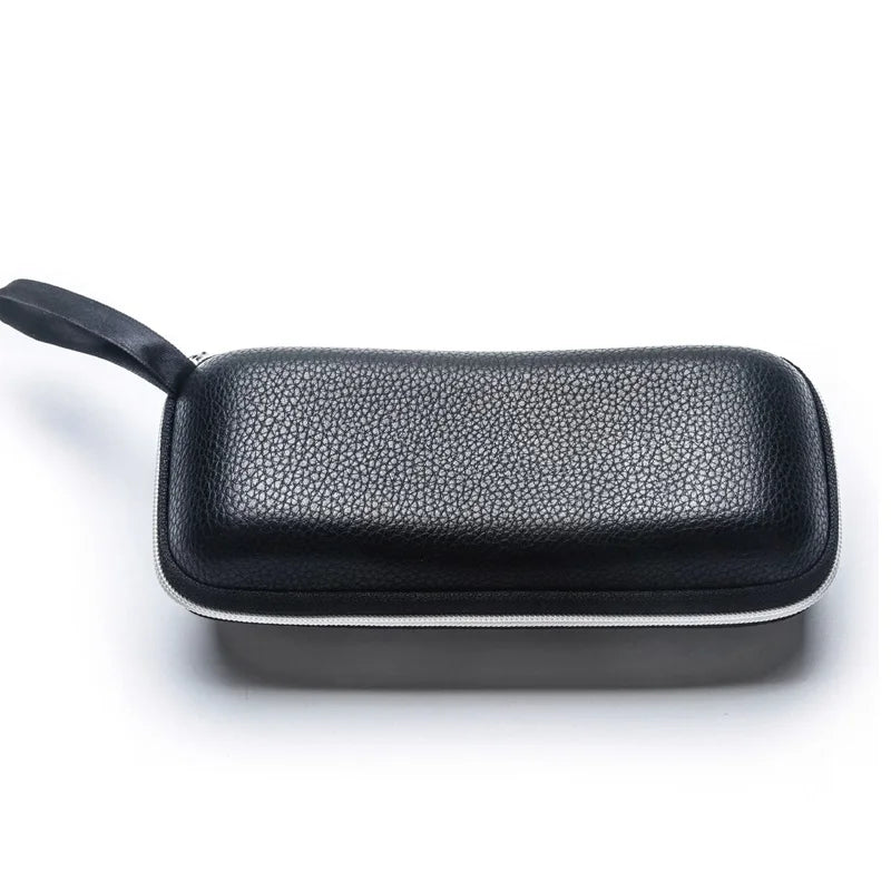 Leather Glasses Case Portable Sunglasses Reading Glasses Carry Bag Hard Zipper Box Protective Case Cover Eyeglasses Accessories