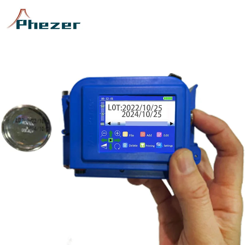 Fast Dry Portable 12 7Mm Mini Handheld Printer for Small Business Inkjet Printer