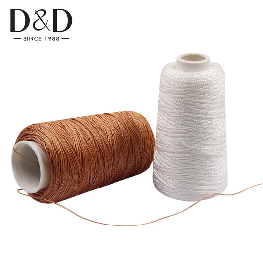 300M Nylon Sewing Thread Leather Sewing Waxed Thread & Wooden Handle Sewing Awl for Repair Shoes Hand Stitching Sewing Tools