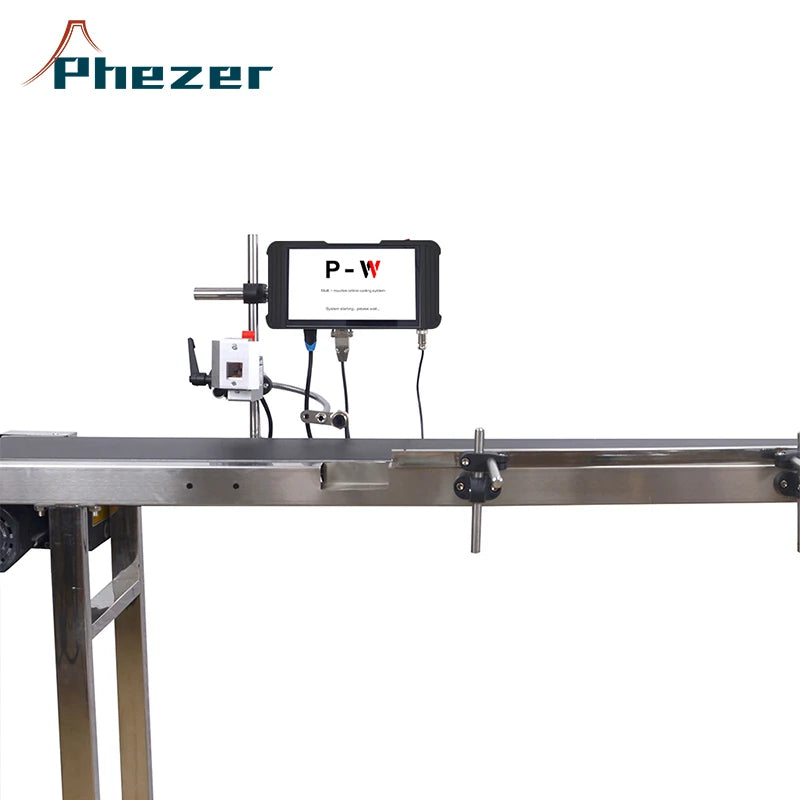 7 Inch Touch Screen Automatic Batch Code Printing machine Inkjet Printer Online Expiry Date Inkjet Coder for plastic wood rubber