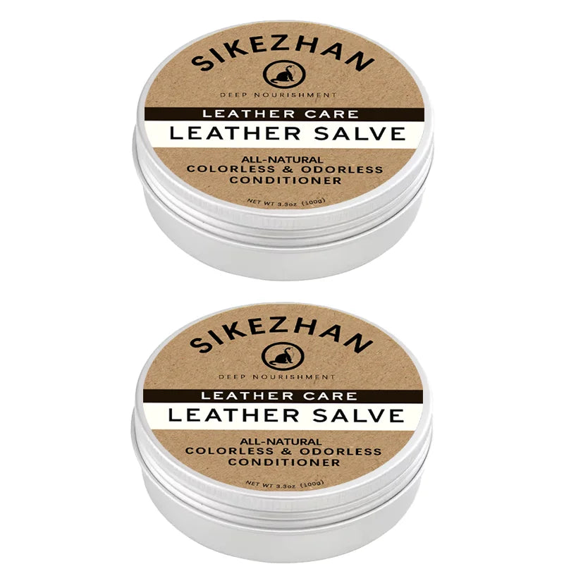 All-Natural Leather Salve - Deep Nourishing Conditioner for Boots, Bags, Saddles, Furniture, Car Interiors.Colorless & Odorless.