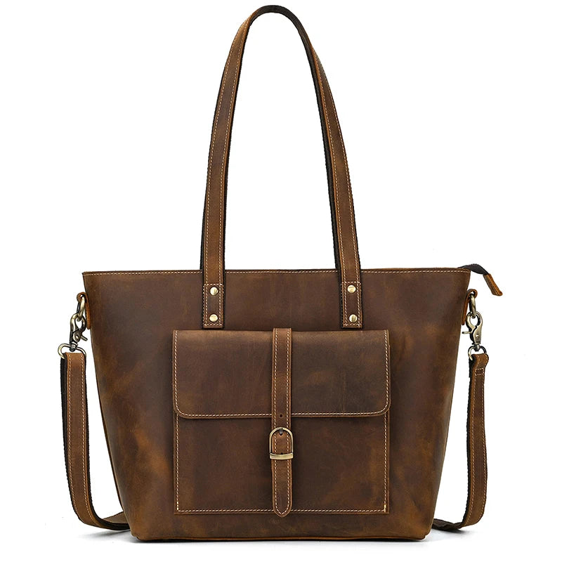2024 New Arrivals Women Handbag Brand Fashion Leather Shoulder Bag For Woman Female Bag Big Bags Work Totes Cowskin Lady Purse