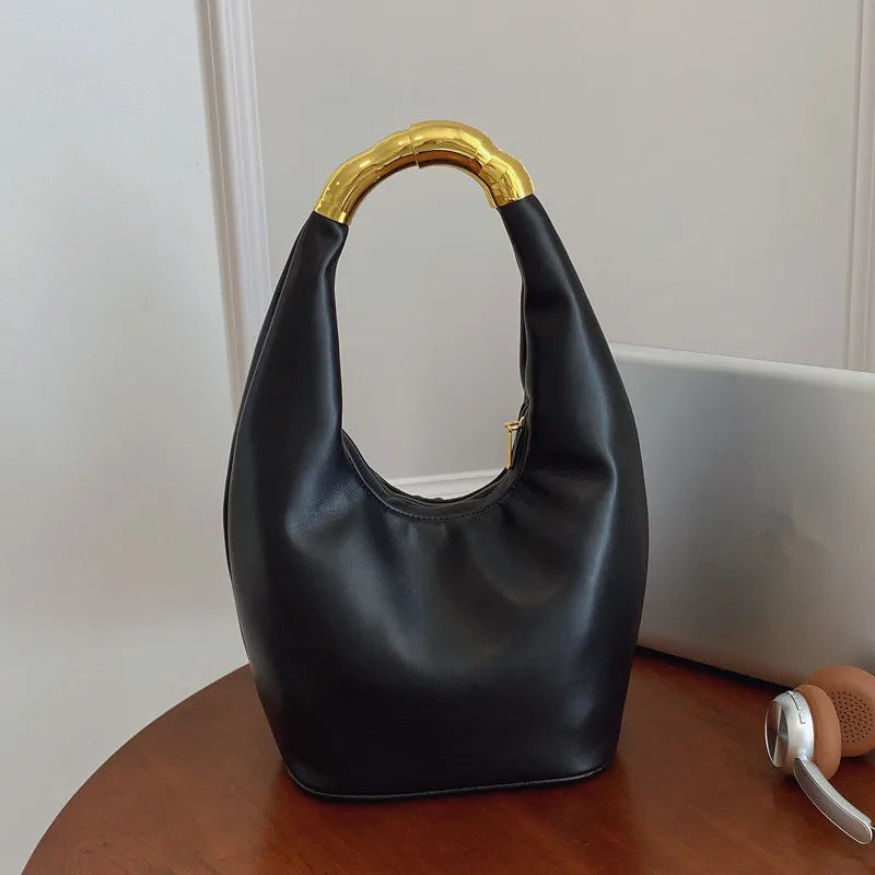2025 Fashion Designer Luxury Female Leather Tote Bag Top Handle Women Handbags Lady High-end Party Underarm Bag Shoulder Bag