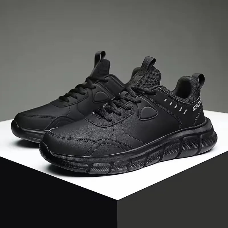 Men Hiking Shoes New Leather Windproof Lightweight Simple Versatile Jogging Male Sneakers Outdoor Non-Slip Wear Resistant Shoes