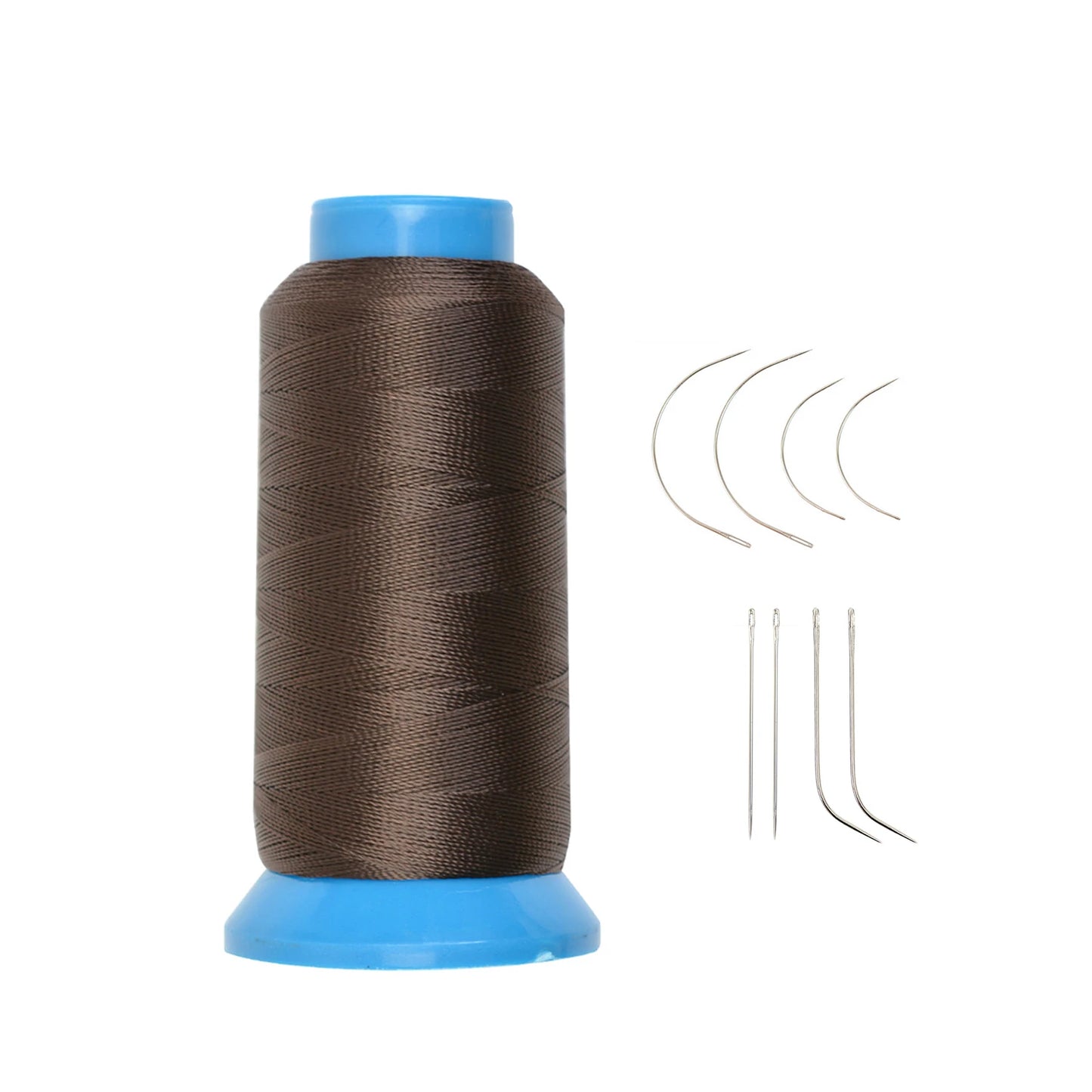 Sewing Thread with 8 Pcs Needles 210D High Strength Polyester Thread for Sewing Wig, Leather, Weaving Hair ,Hand DIY Sewing