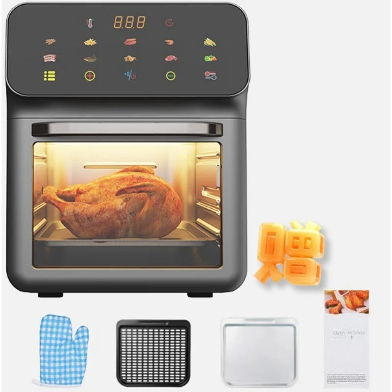 DIVEDEER new 10L multifunction oven intelligent air fryer household multi-layer baking electric oven