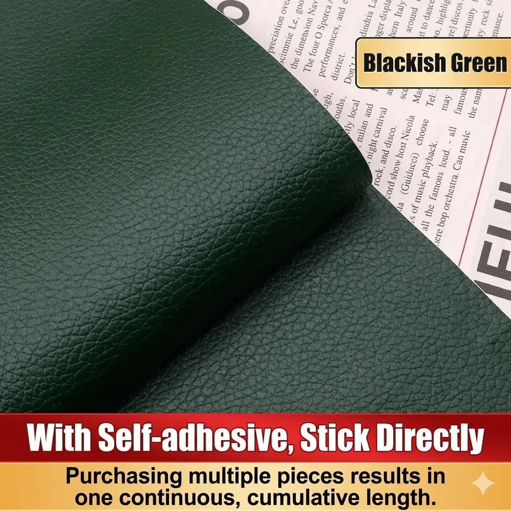 50x138cm Self-Adhesive PU Synthetic Leather Repair Patch Set for Car Seats Office Chairs Furniture Easy-to-Use Maintenance Kit