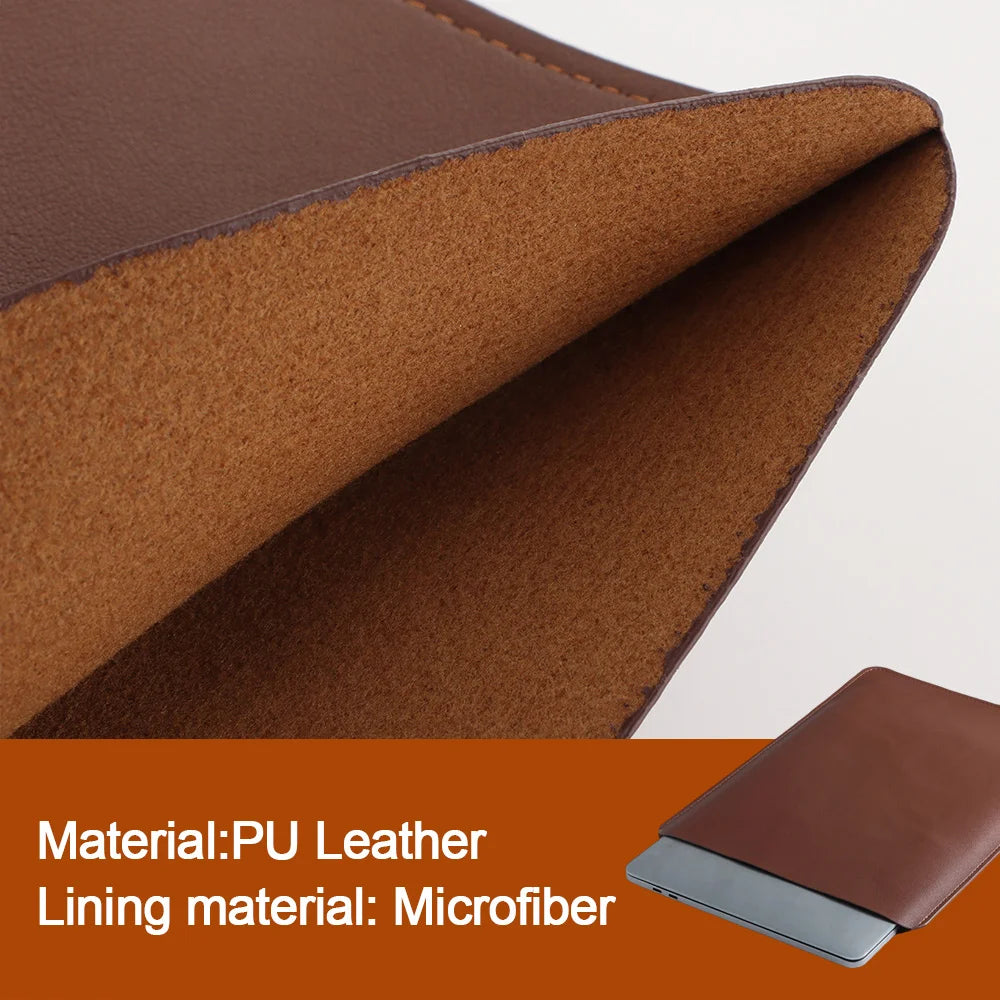 13 14 15 Inch Laptop Sleeve Carring Case PU Leather Water and Splash Proof Notebook Tablet Briefcase for Lenovo Dell Laptop