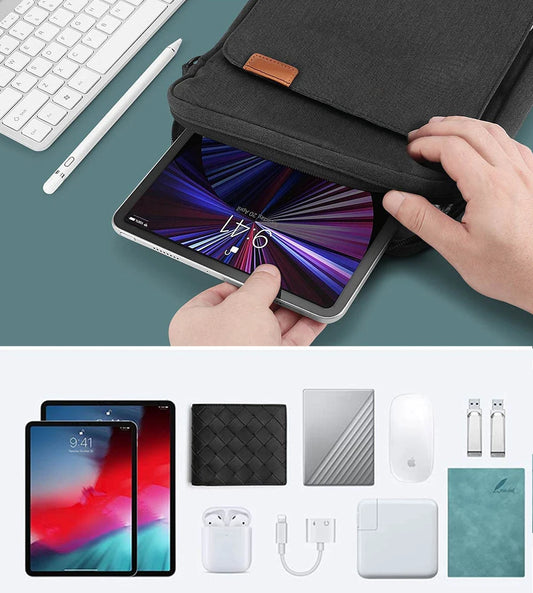 Shoulder Bag for MacBook Air 13 Case M4 M3 M2 M1 13.6 inch Laptop Bag for iPad Air 5 13 Pro 12.9 11 10th A16 S9 8 7 Plus Bag