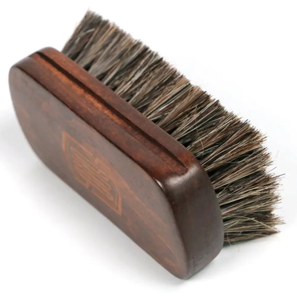 Horsehair Leather Textile Cleaning Brush for Car Interior Furniture Apparel Bag Shine Polishing Brush Auto Wash Detailing Brush