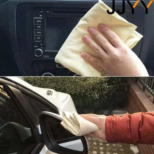 Natural Chamois Leather Car Cleaning Cloth Absorbent Suede Washing Towel for Auto Detailing