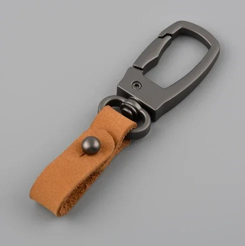 Fashion Handmade Keychain Genuine Leather Keyring DIY Car Keychain Key Holder Keys Organizer Charm Keychain Accessories