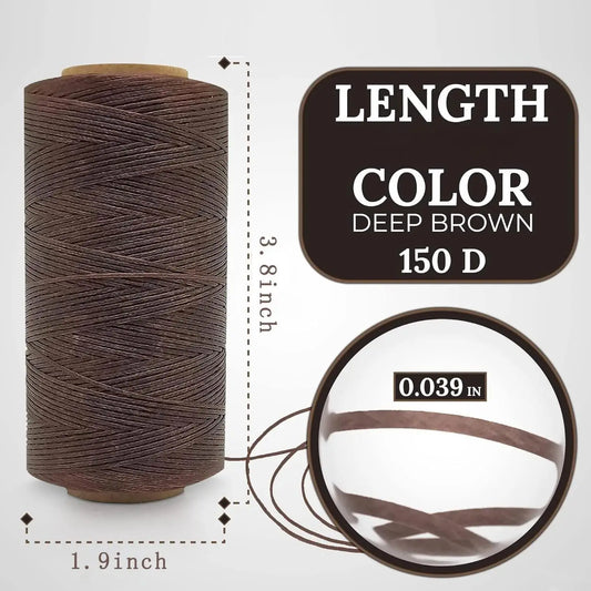 150D Leather Waxed Thread Cord 220 Meters 1mm High Quality Durable for DIY Handicraft Tool Hand Stitching Thread
