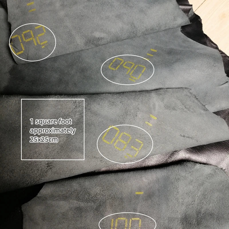 0.8/1mm Thick Black Sheepskin Leather, Real Leather Fabric. DIY Handmade for Clothes. Bag. Leather Repair, Whole Sheepskin Leath