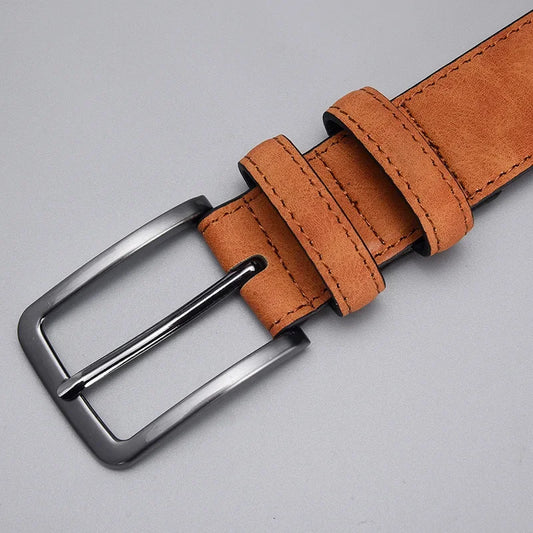 Leisure Vintage Mens PU Leather Belts Luxury Famous Brand Designer Male Strap Black Belts For Men Jean Pants Waistband