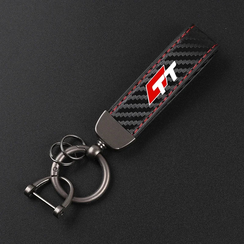Car Leather Keychain Horseshoe Buckle Jewelry fo Audi TT MK2 8J 8N MK1 MK3 Accessories