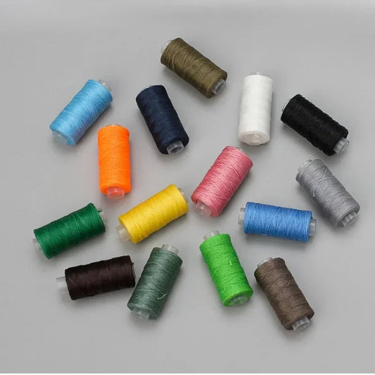 0.8mm Leather Waxed Thread 50m - High Strength 150D Braided Polyester Cord for Hand Stitching, Shoemaking, Bag Repair
