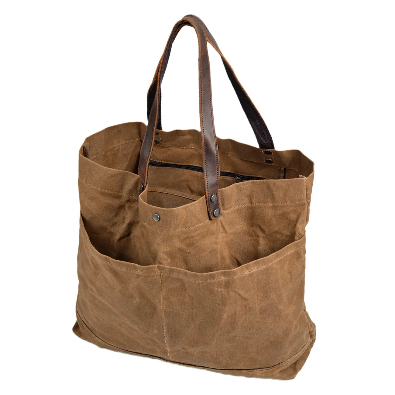 Retro Canvas Leather Men's Shoulder Bag Large Capacity Tote Bag Laptop Bag Artistic Style Casual Single Shoulder Handbag
