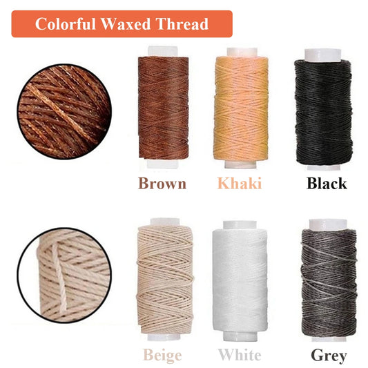 Leather Sewing Awl Thread Kit Hand Sewing Tools DIY Leather Sewing Kit Leather Working Shoes Canvas Repair Tool Portable