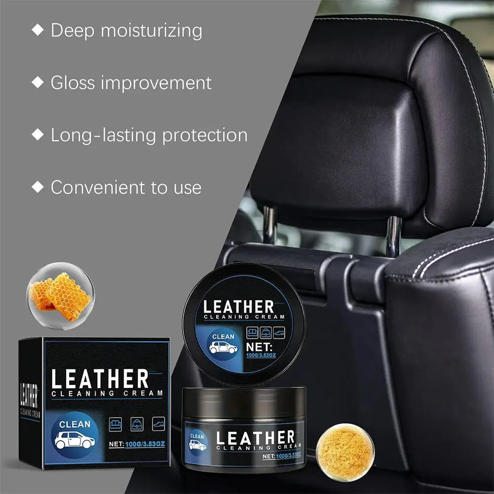 Car Leather Care Cream Car Interior Seat Leather Protection Renovation Glossy Care Cream 