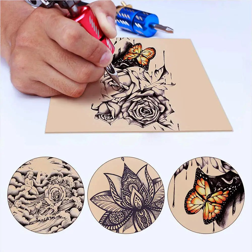 20/10/5/3/1PCS Tattoo Practice Skin Blank Fake Tattoo Skin Synthetic Leather for Permanent Makeup Tattoo Beginner Exercise Tool