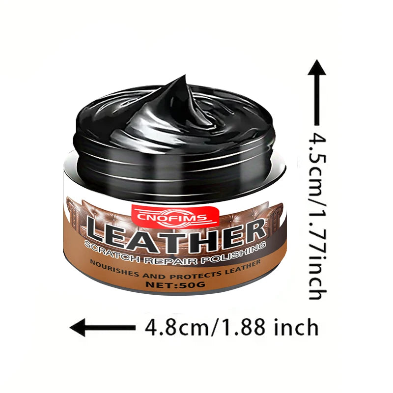 Leather Repair and Nourishing Cream, Shine Enhancer for Car Seats, Leather Sofas, Shoes and Bags