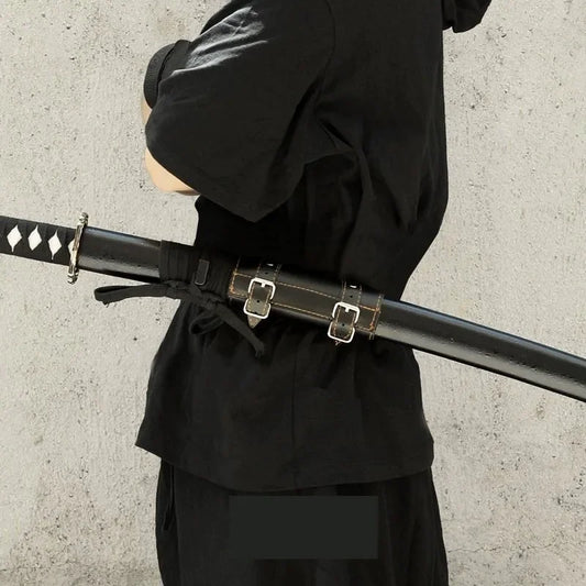 Fashion Cosplay Sword Holder Belt, Pu Leather Anime Sword Belt Accessories Samurai Costume Cosplay Accessories
