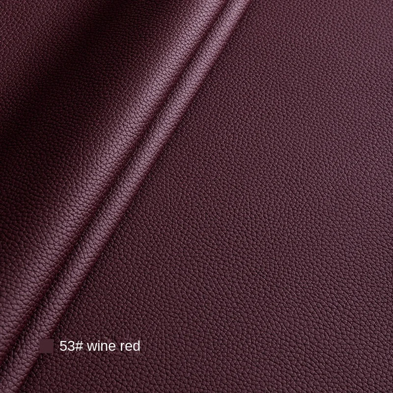 Litchi Textured PU Leather Fabric Thickened for Sofa Car Seats Designer Handmade Diy Sewing Material Cloth By The Meter