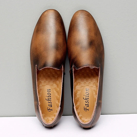 Men's Casual Shoes Genuine Leather Men Trendy Luxury Loafers Moccasins Mens Light Comfortable Driving Shoes