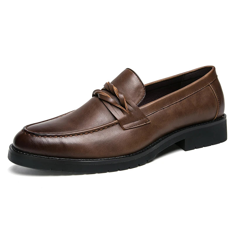 Men Casual Leather Shoes Dress Leather Loafers Men Classic Casual Business Shoes Trend Formal Party Social Leather Shoes Male