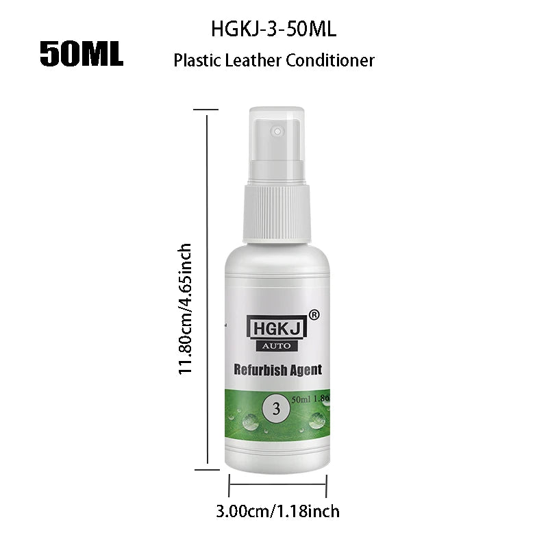 Plastic Leather Renovater Car Interior Conditioner Delay Oxidation Seat Leather Liquid Restore Detailing Cleaner Spray AUTO 3