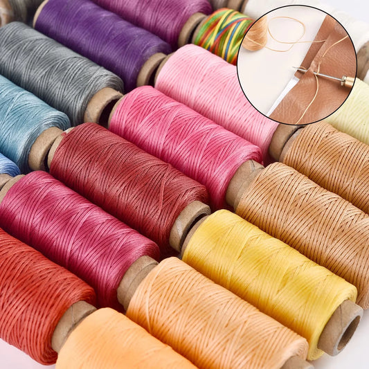 0.55mm Leather Waxed Sewing Thread For Hand Stitching Leather Cord DIY Bracelet Jewelry Making Round Waxed Line