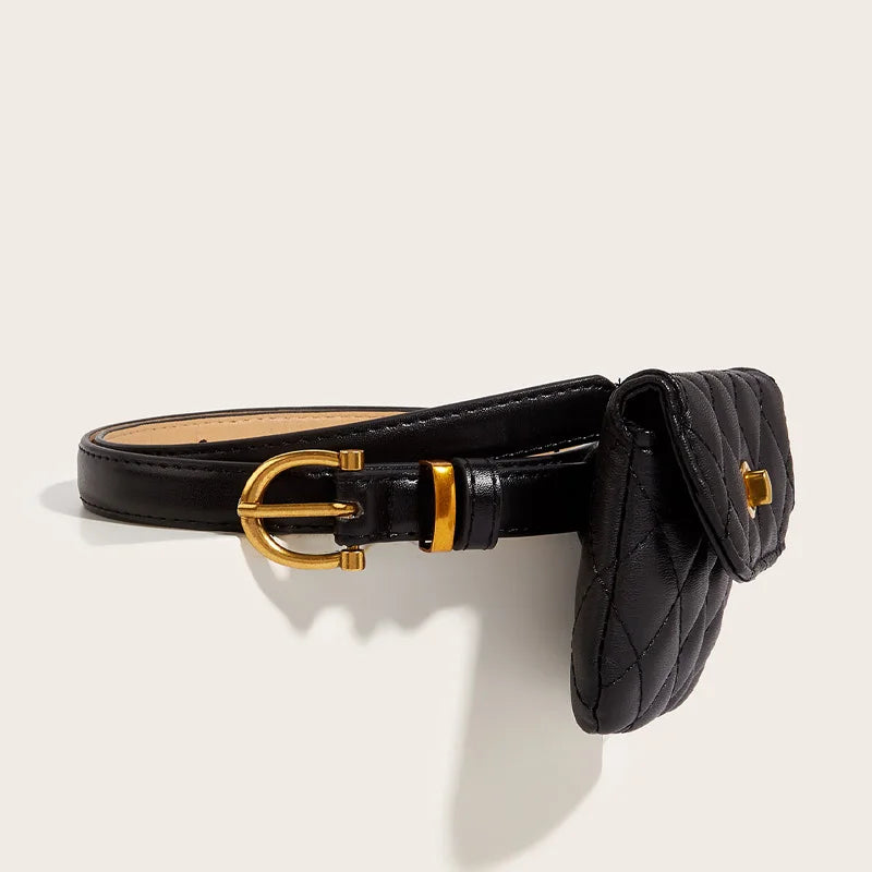 Elegant soft Leather Belt Bag For Women Crossbody Waist Purse Fanny Pack Evening Clutch Mini Handbag Designer Luxury Jeans Belt