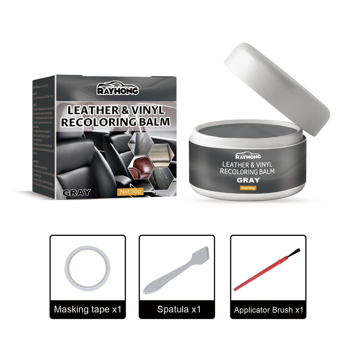 Leather Color Restorer Cream Kit for Car Seats Furniture Jackets Shoes Scratch Repair polish Renovation Cream DIY Leather Care