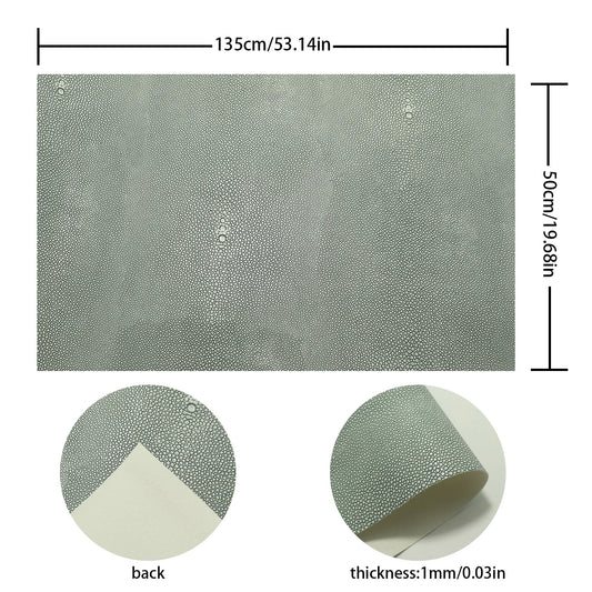 Stingray Embossed Leather Sheet 50x135cm 1mm Soft Synthetic Leather For Crafts Handbags Wallets Home Decor