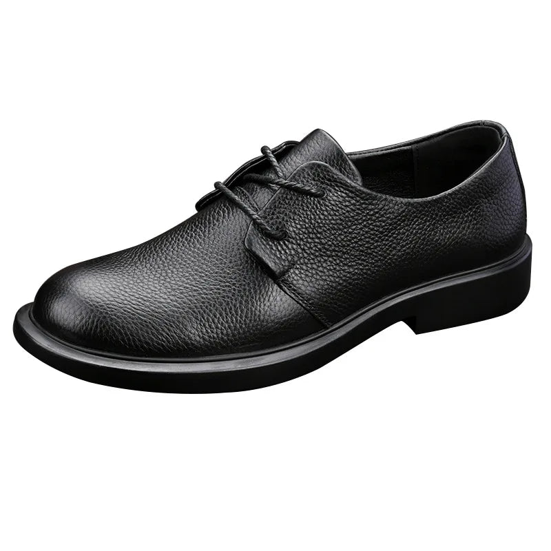 Made of Genuine Leather Casual Men's British Style Men's Leather Shoes Breathable Top Layer Cowhide Comfortable Soft Soled Shoes