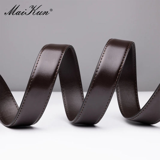 Maikun Fashion Genuine Leather Men's Belt Alloy Pin Buckle Casual Belt Large Size Business Belt For Men
