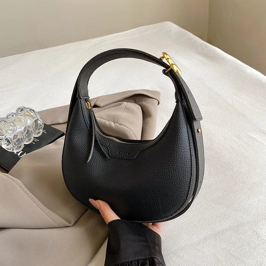 Women Underarm Bag Fashion Hobos Half Moon Saddle Shoulder Bags Luxury Pu Leather Crossbody Bag Phone Purses 2024 Commuting Bags