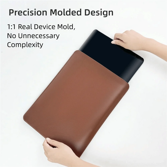 1PC 13 14 15 Inch PU Leather Laptop Sleeve Carring Case Microfiber Lining Notebook Case Water and Splash Proof Laptop Bag