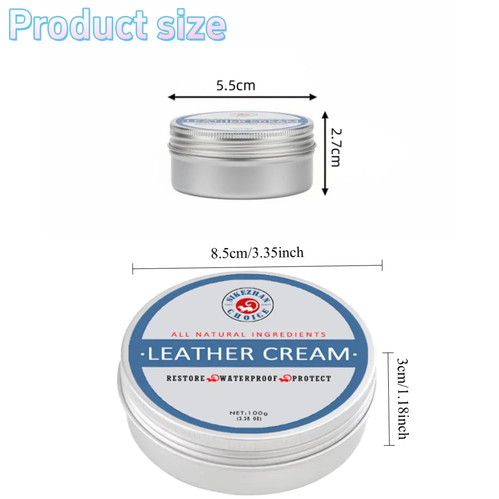 SIKEZHAN Leather Conditioner Balm, Natural Clear Odorless Cream for Car Seats & Interior Care, Nourishing & Non-Greasy