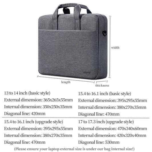 13.3 14 15.6 17 17.3 inch Laptop Bag for Macbook Air Pro 13 15 16 Huawei Asus Dell HP Lenovo Notebook Shoulder Bag Carrying Case