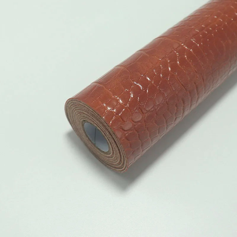 30×135cm Embossed Crocodile Pattern Faux Leather for Decorative Covering Bookbinding Wallet Making Handicrafts DIY Art Projects
