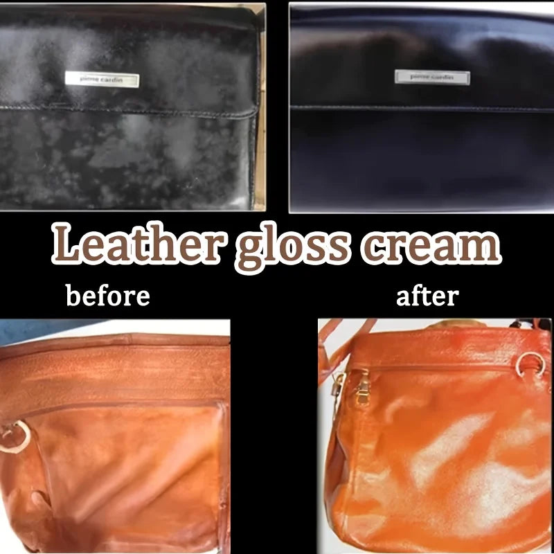 Leather Care Cleaning Cream 50G, Stain Remover & Polisher For Handbags, Shoes, Furniture, Restores Shine Easily