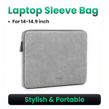 UGREEN 13-14.9 Inch Leather Laptop Bag for Macbook Air Macbook Pro 13 Notebook Bag Case for iPad Pro Air Laptop Sleeve Case