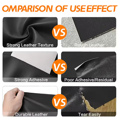 Waterproof and Soft Faux Leather DIY Self-Adhesive Leather Film Suitable for Sofa Repair and Leather Furniture