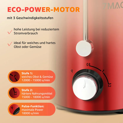 Juicer Machine, Centrifugal Juicer Machines Whole Fruit and Vegetable, 3-inch Wide Mouth Juicer Extractor with 3 Speeds