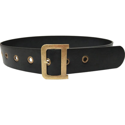 Leather Luxury Woman Wide Dress Fashion Women's Belts Luxury D-ring Elegant Waistband Waist Belt Goth Skirts Apparel Accessories