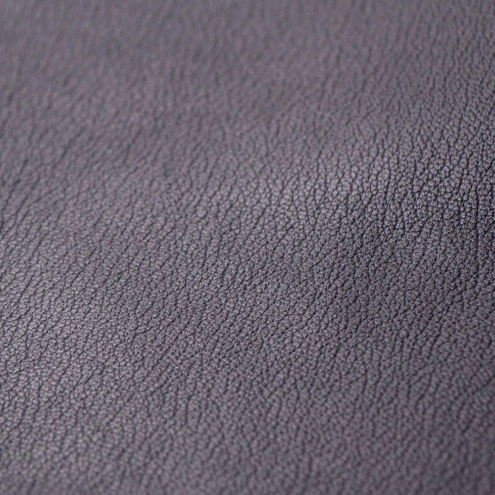 Junetree Veg. Tanned Goat Skin Leather Genuine Leather for Leather Craft Shoe Clothes Bag Thick 1.0-1.3mm Black