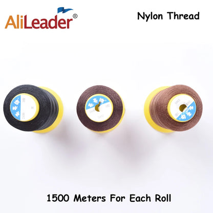 Alileader 1500M Nylon Hair Weaving Thread For Hair Sew In Black Cotton Thread For Sewing Machine Nylon Thread For Sewing Clothes